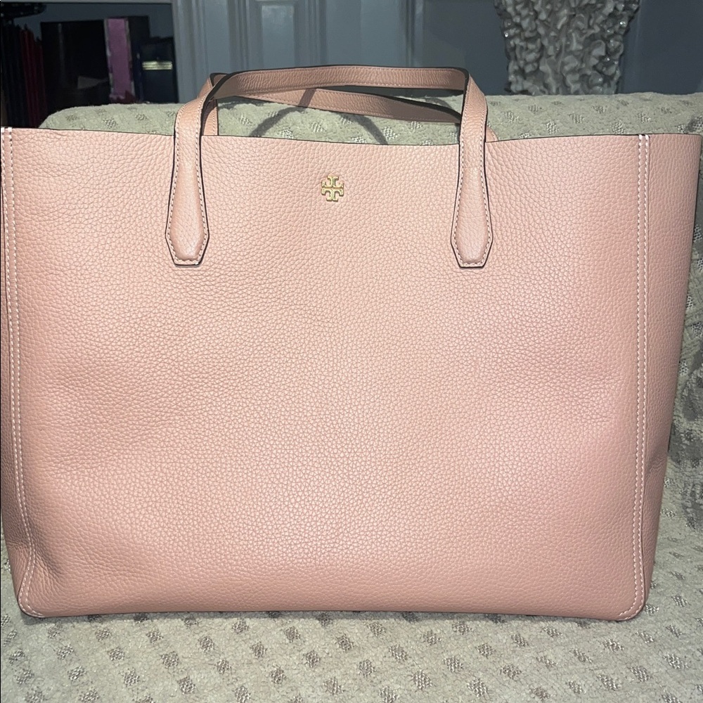 Tory Burch Light Pink Leather Tote